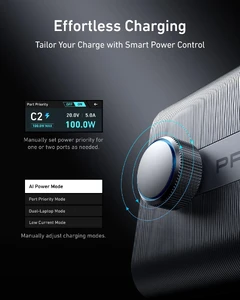 Зарядний пристрій 6-портовий Anker Prime 250W GaNPrime - Фото 5