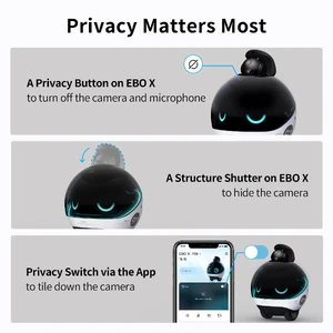 Робот для дома Enabot EBO X with GPT с голосовым управлением Alexa и 4K камерой ночного видения - Фото 8
