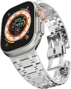 Стальний ремінець CHANCHY Silver для Apple Watch Ultra | Ultra 2 49mm | 45mm | 44mm | 42mm  - Фото 1