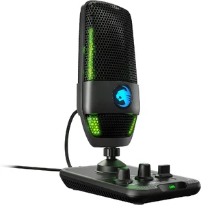 Мікрофон для стрімінгу і подкастів ROCCAT Torch USB з RGB-підсвіткою та індикатором для запису - Фото 4