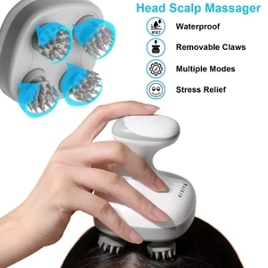 Массажер для головы VIVIYA Scalp Massager с 8 съемными насадками, водонепроницаемый - Фото 5