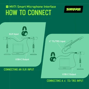 Мікрофон для подкастів Shure MV7i з вбудованим аудіоінтерфейсом - Фото 11