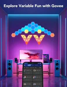 Светодиодные панели Govee Glide Hexa RGBIC, 10 шт - Фото 8