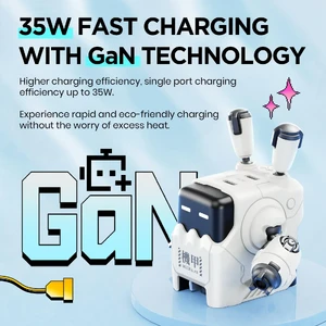 Быстрая GaN зарядка GravaStar DELTA35 2xUSB-C 35W для iPhone | iPad | MacBook | Apple Watch - Фото 2