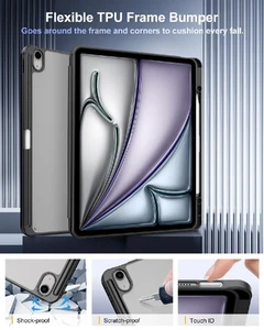 Чохол TiMOVO Slim Stand Protective Cover Clear Back для iPad Air 13" M2 (2024) - Фото 4