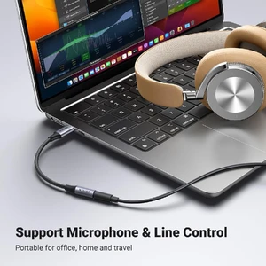 Переходник к наушникам UGREEN Type-C to AUX 3.5mm Jack с усилителем ЦАП для iPhone/Android - Фото 4