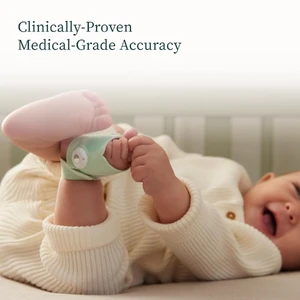 Розумна шкарпетка для немовлят Owlet Dream Sock® - FDA-Cleared Smart Baby Monitor - Track Live Pulse (Heart) Rate, Oxygen in Infants - Receive Notifications - Rose - Фото 3