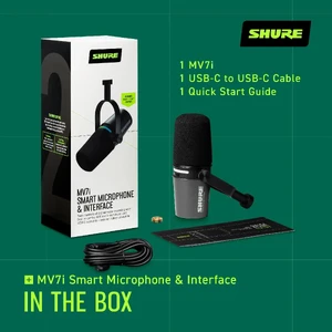 Мікрофон для подкастів Shure MV7i з вбудованим аудіоінтерфейсом - Фото 12