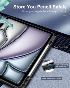 Чохол TiMOVO Slim Stand Protective Cover Clear Back для iPad Air 13" M2 (2024) - Фото 6