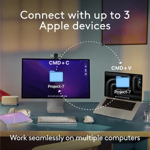 Бездротова клавіатура з підсвіткою для Mac з програмованими клавішами Logitech MX Keys S Space Grey - Фото 7