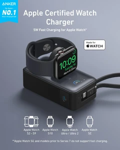Повербанк для Apple Watch с USB-C кабелем Anker MagGo 10000mAh Black - Фото 2