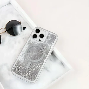 Серебряный блестящий чехол Case-Mate Waterfall MagSafe для iPhone 16 Pro Max - Фото 13