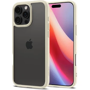 Прозрачный бежевый чехол Spigen Crystal Hybrid для iPhone 16 Pro Max - Фото 8