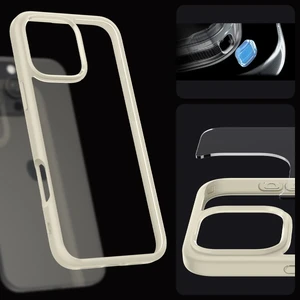 Прозрачный бежевый чехол Spigen Crystal Hybrid для iPhone 16 Pro Max - Фото 5