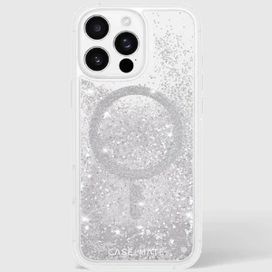 Серебряный блестящий чехол Case-Mate Waterfall MagSafe для iPhone 16 Pro Max - Фото 9