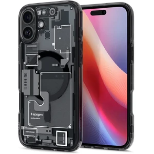 Прозорий чохол Spigen Ultra Hybrid Mag для iPhone 16 придимлений-сірий - Фото 2