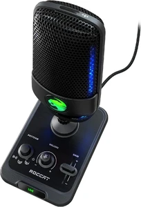 Мікрофон для стрімінгу і подкастів ROCCAT Torch USB з RGB-підсвіткою та індикатором для запису - Фото 2