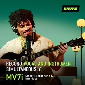 Мікрофон для подкастів Shure MV7i з вбудованим аудіоінтерфейсом - Фото 10