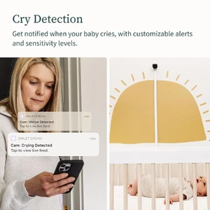 Розумна радіоняня Owlet Cam Smart Video Baby Monitor with Video Camera and Audio - Secure WiFi, 1080p Night Vision, Customize Cry, Sound and Motion Alerts, 2-Way Audio, Mounting kit - Фото 7
