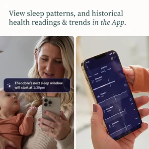 Розумна шкарпетка для немовлят Owlet Dream Sock® - FDA-Cleared Smart Baby Monitor - Track Live Pulse (Heart) Rate, Oxygen in Infants - Receive Notifications - Rose - Фото 6