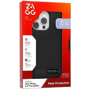 Черный чехол с подставкой Zagg Gear4 Denali Snap MagSafe для iPhone 16 Pro - Фото 2