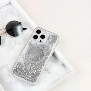 Серебряный блестящий чехол Case-Mate Waterfall MagSafe для iPhone 16 Pro - Фото 13