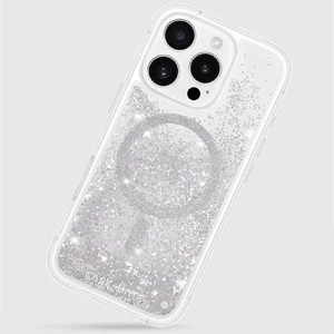 Серебряный блестящий чехол Case-Mate Waterfall MagSafe для iPhone 16 Pro - Фото 11