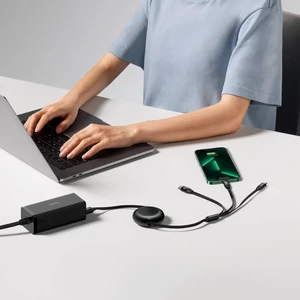 Зарядный кабель USB для быстрой зарядки 3в1 Baseus Retractable 66W Lightning, micro USB, USB-C (1 m) - Фото 6