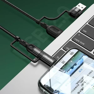 Нейлоновый кабель Mcdodo Data Cable 4-in-1 USB-C/Lightning 60W для быстрой зарядки 1.2m - Фото 6