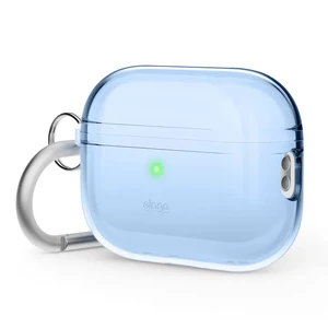 Прозрачный силиконовый чехол с карабином elago Clear Hang Case Aqua Blue для AirPods Pro 2