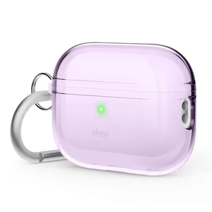 Прозрачный силиконовый чехол с карабином elago Clear Hang Case Lavender для AirPods Pro 2