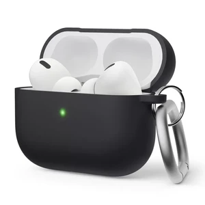 Силиконовый чехол с карабином elago Liquid Hybrid Hang Case Black для AirPods Pro 2