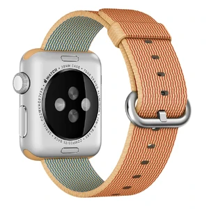 Ремінець Apple 41mm | 40mm | 38mm Gold | Red Woven Nylon (MM9R2) для Apple Watch - Фото 3