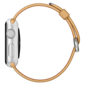 Ремінець Apple 41mm | 40mm | 38mm Gold | Royal Blue Woven Nylon (MM9M2) для Apple Watch - Фото 4