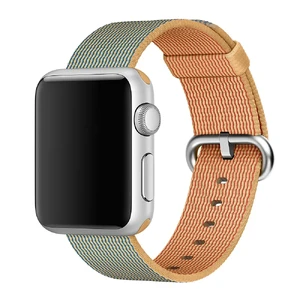 Ремінець Apple 41mm | 40mm | 38mm Gold | Royal Blue Woven Nylon (MM9M2) для Apple Watch MM9M2 - Фото 1