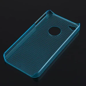 Блакитний прозорий пластиковий чохол iLoungeMax Dotted для iPhone 4 | 4S