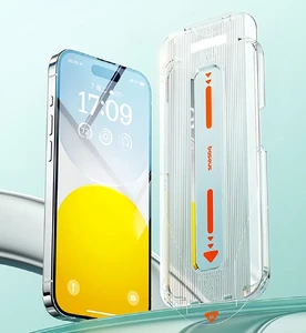 Защитное стекло с рамкой для поклейки Baseus Sapphire Series HD для iPhone 15 Pro Max - Фото 2