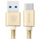 Кабель Baseus USB 3.1 Type C to USB 3.0 Sharp Series Gold  - Фото 1