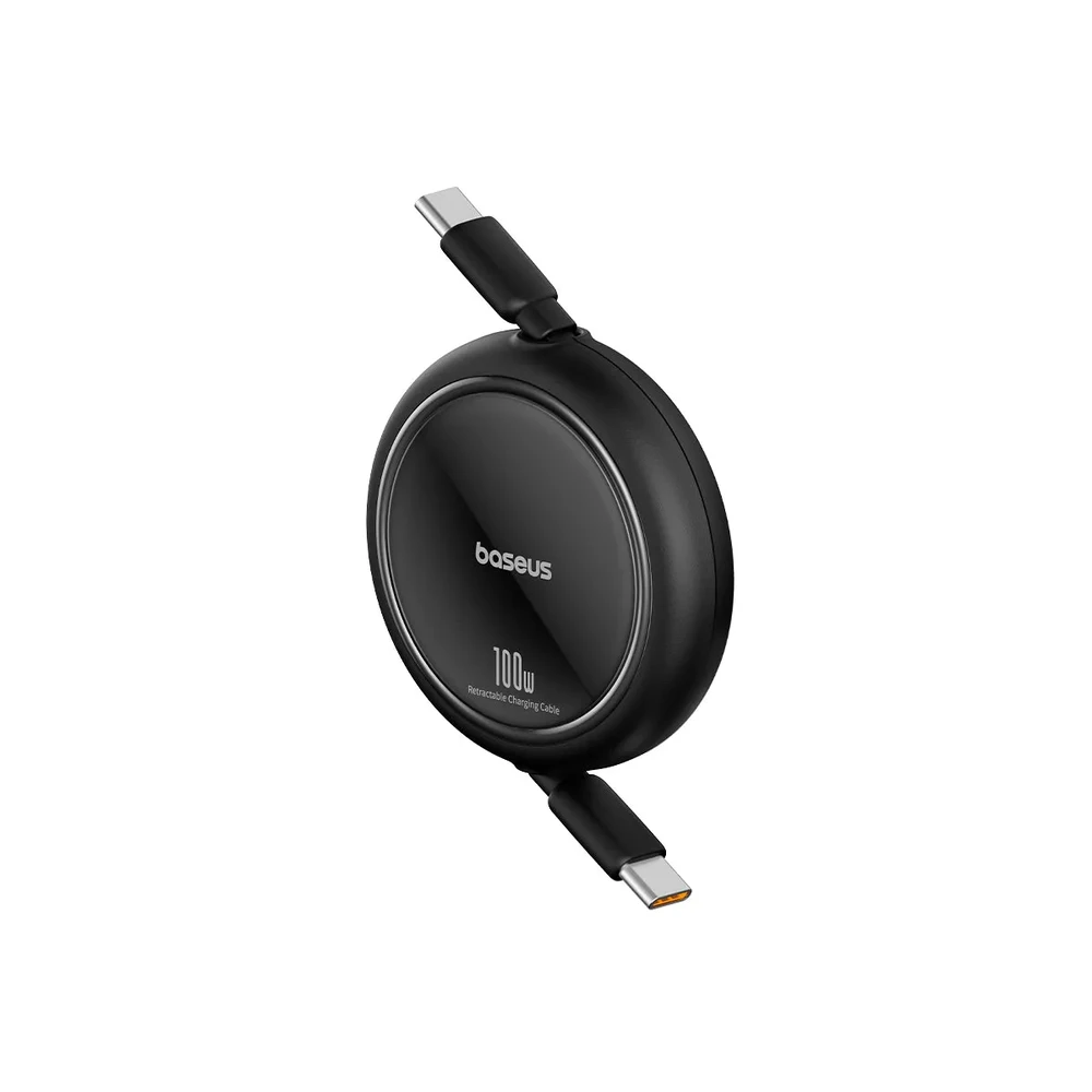 Кабель Type-C to Type-C для зарядки и передачи данных Baseus Free2Draw Mini Retractable Cable Black 100W (1m)