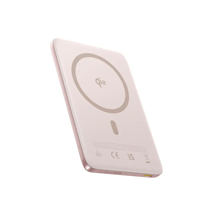 Портативное зарядное устройство Baseus PicoGo Ultra-Slim Qi2 Magnetic Power Bank 10000mAh Pink
