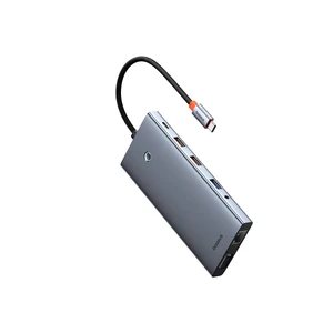 Хаб 13в1 Baseus Portaljoy USB-C Hub с разъемами 2 HDMI 4K, USB-C, USB-A, кардридером SD/TF, AUX 3.5, для iPad | MacBook Pro/Air - Фото 2