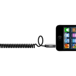 Акустичний кабель Belkin Coiled 3.5 AUX Black - Фото 2
