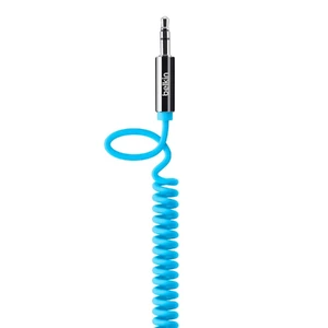 Акустический кабель Belkin Coiled 3.5 AUX Blue AV10126qe06 - Фото 1