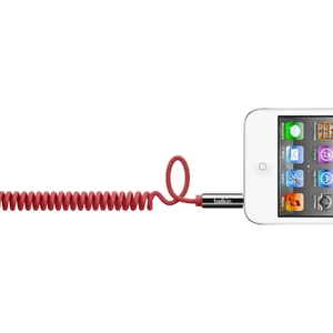 Акустичний кабель Belkin Coiled 3.5 AUX Red - Фото 2