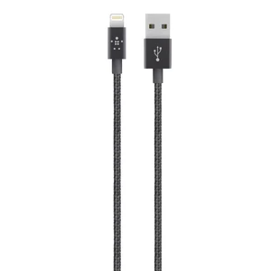 Металевий кабель Belkin MIXIT ↑ Metallic Lightning to USB Black 1.2m