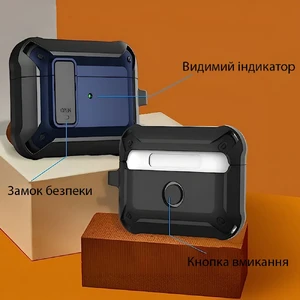 Протиударний чохол на замку для AirPods 3 з карабіном | iLoungeMax Lock Case Dark Blue - Фото 9