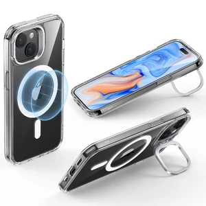 Защитный чехол с подставкой и поддержкой MagSafe ESR Classic Hybrid Case HaloLock Clear для iPhone 15 - Фото 4