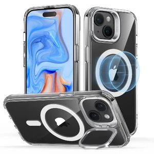 Защитный чехол с подставкой и поддержкой MagSafe ESR Classic Hybrid Case HaloLock Clear для iPhone 15 - Фото 5