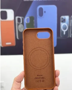 Захисний чохол iLoungeMax PU Leather Case Magnetic Saddle Brown для iPhone 17 Air - Фото 2