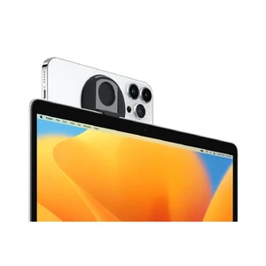 Держатель подставка MagSafe для iPhone на MacBook, превращает iPhone в веб-камеру, с кольцом (попсокетом) на палец | iLoungeMax Camera Mount Black - Фото 6